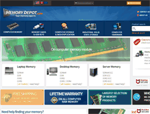Tablet Screenshot of memorydepot.com